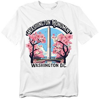 Big & Tall Washington Cherry Blossoms Graphic Tee