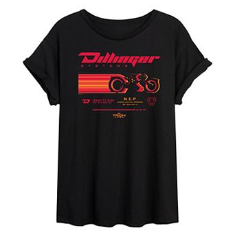 Juniors' Disney's Tron: Ares Dillinger Systems Oversized Tee