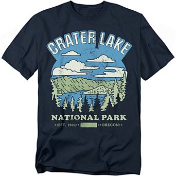 Big & Tall Crater Lake Wizard Island Views Graphic Tee