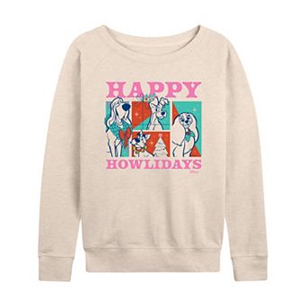Women's Disney's Lady and the Tramp Happy Howlidays French Terry Long Sleeve Tee