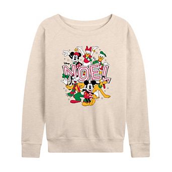 Women's Disney's Mickey & Friends Noel French Terry Long Sleeve Tee