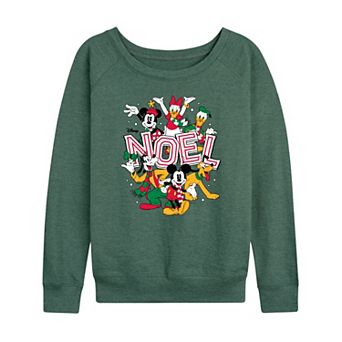 Women's Disney's Mickey & Friends Noel French Terry Long Sleeve Tee