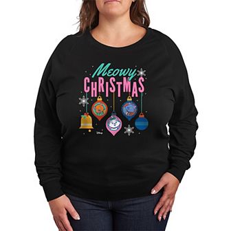 Plus Size Disney's The Aristocats Meowy Christmas French Terry Long Sleeve Tee