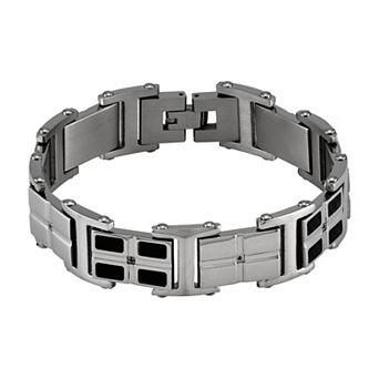 Men's Stainless Steel Cubic Zirconia Bracelet