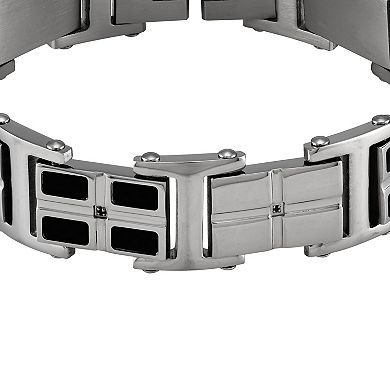 Men's Stainless Steel Cubic Zirconia Bracelet