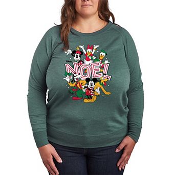 Plus Size Disney's Mickey & Friends Noel French Terry French Terry Long Sleeve Tee