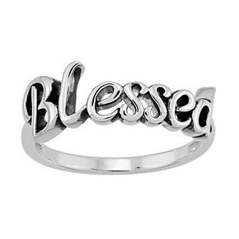 Sterling Silver Blessed Band Ring