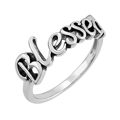 Sterling Silver Blessed Band Ring