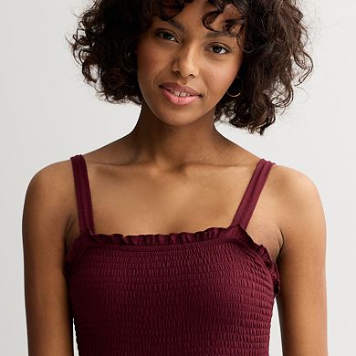 Juniors' Live To Be Spoiled Smocked Jumpsuit