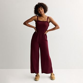 Juniors' Live To Be Spoiled Smocked Jumpsuit