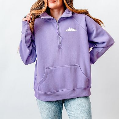 Simply Sage Market Hike More Worry Less Mountains Quarter Zip Fleece