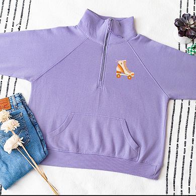 Simply Sage Market Just Roll With It Rollerskate Quarter Zip Fleece