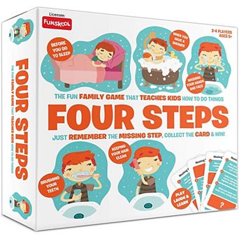LIVEVIE Four Steps Board Game Ages 5+, 2-4 Players