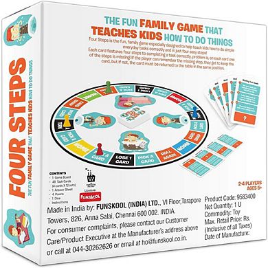 LIVEVIE Four Steps Board Game Ages 5+, 2-4 Players