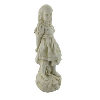 19 Inch Alice in Wonderland Museum White Garden Statue
