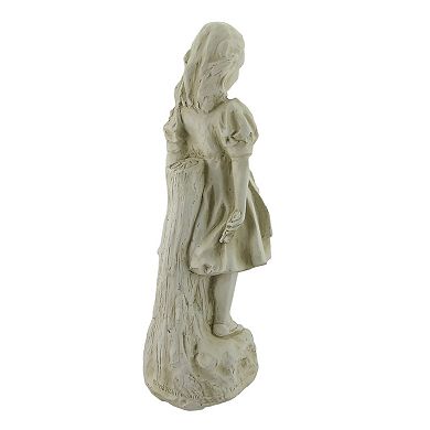 19 Inch Alice in Wonderland Museum White Garden Statue