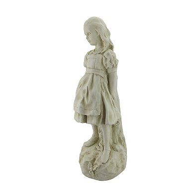 19 Inch Alice in Wonderland Museum White Garden Statue