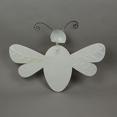 Black & Yellow Metal Bumble Bee Wall Pocket Planter Rustic Decorative Plant Vase