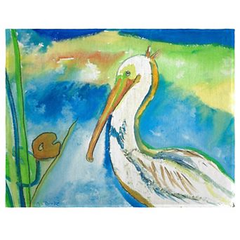 Betsy Drake White Pelican Place Mat Set Of 4