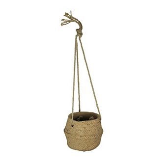 Rope Hanging Cement Planter Succulent Bowl Decorative Flower Pot Home Decor