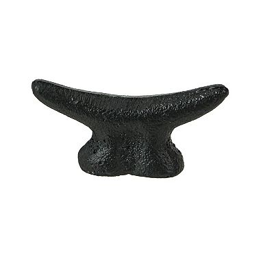 2.5 In Cast Iron Black Nautical Cleat Drawer Pulls Cabinet Knobs Set of 6