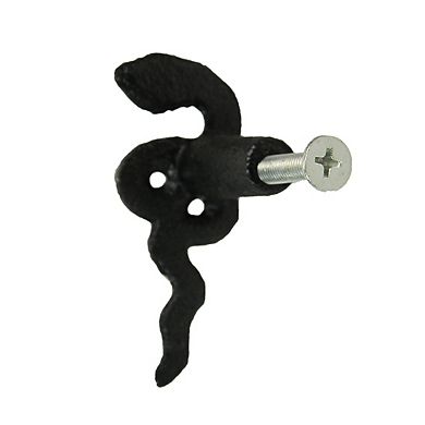 Set of 6 Black Snake Drawer Pulls - 2.25" x 1" - Cabinet Decor