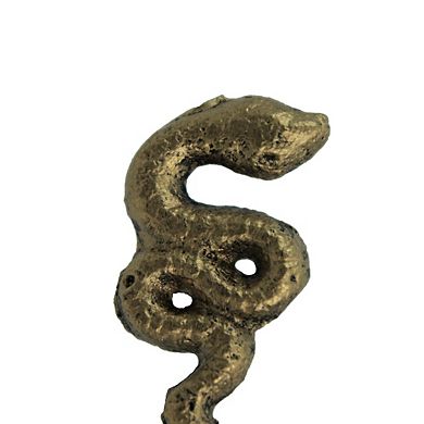 Set of 6 Gold Gothic Snake Drawer Pulls - 2.25" x 1" - Cabinet Decor