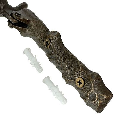 Bronze Finish Cast Iron Leaf Face Door Knocker - Artistic Entry Decor