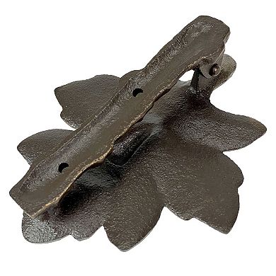 Bronze Finish Cast Iron Leaf Face Door Knocker - Artistic Entry Decor