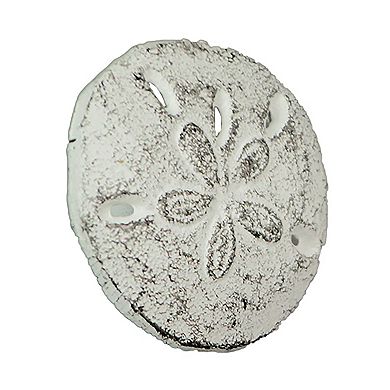 White Sand Dollar Drawer Pulls 6-Piece Coastal Knobs for Cabinets