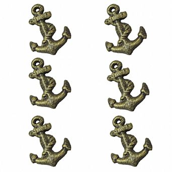 Bronze Cast Iron Ship Anchor Drawer Pull Decorative Cabinet Knob Set of 6