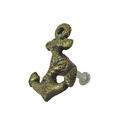 Bronze Cast Iron Ship Anchor Drawer Pull Decorative Cabinet Knob Set of 6