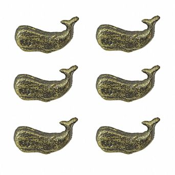 Bronze Cast Iron Whale Drawer Pull Decorative Cabinet Knob Nautical Set/ 6