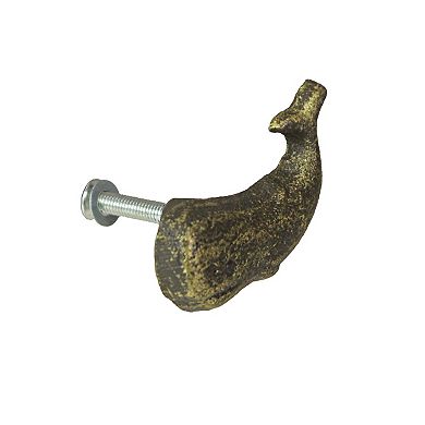 Bronze Cast Iron Whale Drawer Pull Decorative Cabinet Knob Nautical Set/ 6