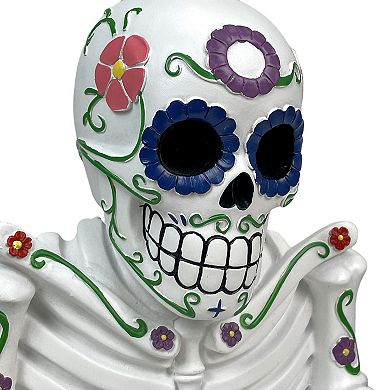 Smelly Skelly White Day of the Dead Sugar Skull Toilet Tissue Holder