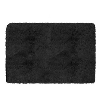 Fluffy Shaggy Bedroom Rug 4x2.6ft Anti-Skid Area Carpet for Nursery, Bedroom & Living Room