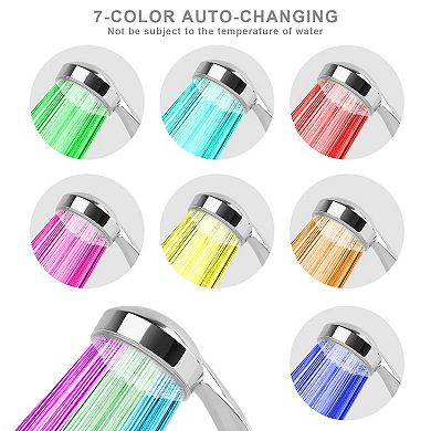 iMounTEK LED Shower Head Handheld Color-Changing Automatically Hydropower