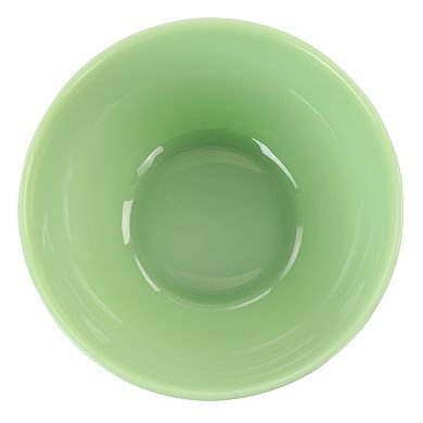 2 Piece 6 Inch Jadeite Glass Bowl Set in Jade Green