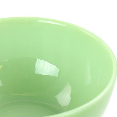 2 Piece 6 Inch Jadeite Glass Bowl Set in Jade Green