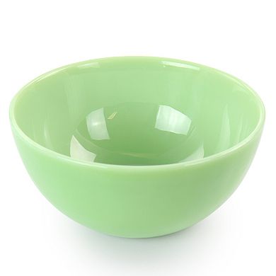 2 Piece 6 Inch Jadeite Glass Bowl Set in Jade Green