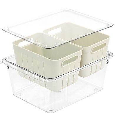 4 Piece Mini Basket Fresh Keeper Container Set