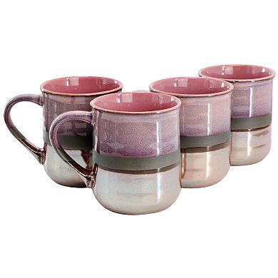 4 Piece 18 Ounce Stoneware Cup Set