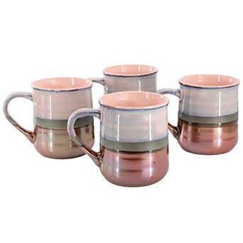 4 pc 18 Ounce Stoneware Cup Set