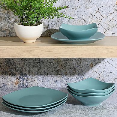 8 Piece Fine Ceramic Dinnerware Set