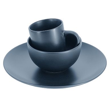 12 Piece Round Stoneware Dinnerware Set