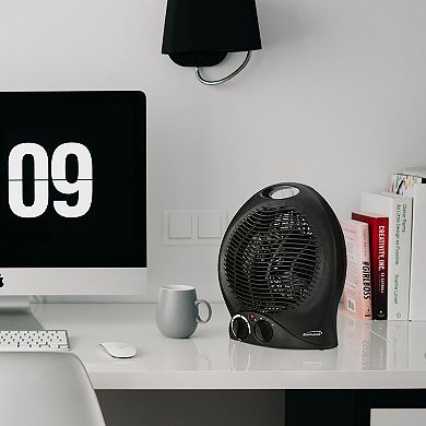 Brentwood 1500 watt 2 in 1 Fan Heater in Black