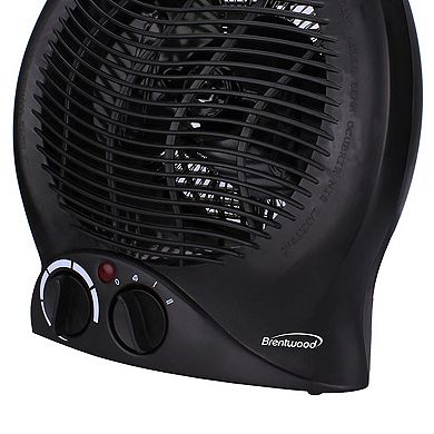 Brentwood 1500 watt 2 in 1 Fan Heater in Black