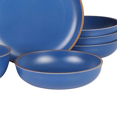 12 Piece Double Bowl Malemine Dinnerware Set