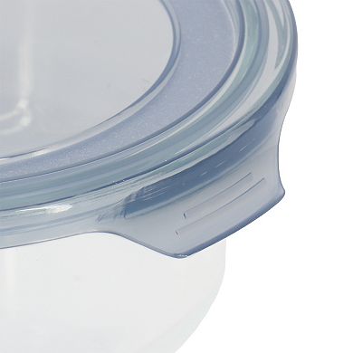 32 Ounce Round Glass Storage Container in Grey