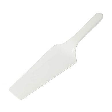 12 Inch Fine Ceramic Round Cake Stand With Server in White